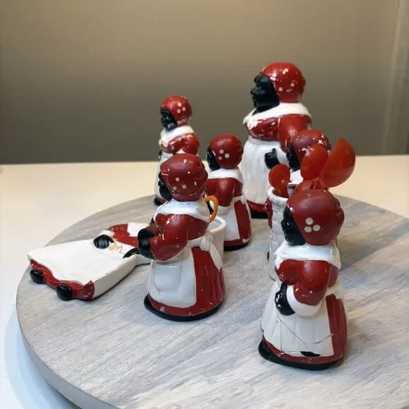 Lot Of Black Americana Ceramic Porcelain Chalkware Kitchen Items - Picture 3 of 6